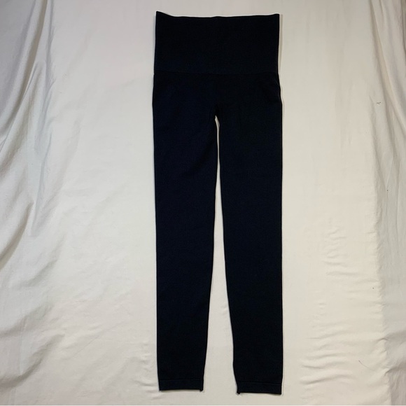 SPANX ASSETS Leggings Womens XL Seamless Leggings Black Stretch Slim Compression - Picture 6 of 9